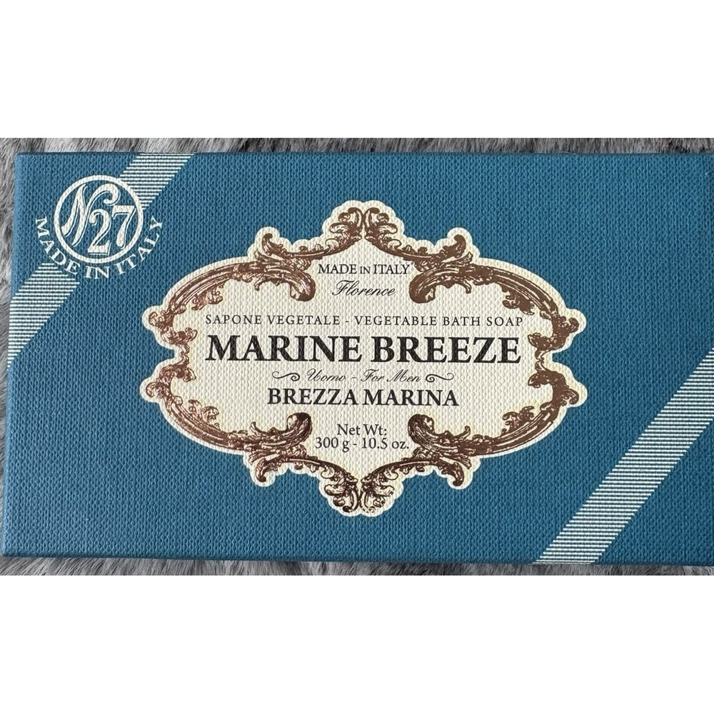 Marine Breeze (Lot of‎ 3) Hand Made Bath Soap from Florence Italy 10.5 oz -NEW